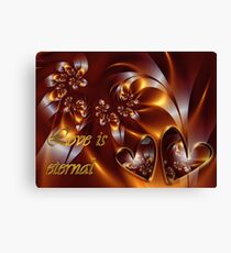 Love Is Eternal Card Canvas Print