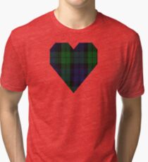 00267 Grant Hunting or Black Watch Military Tartan Tri-blend T-Shirt