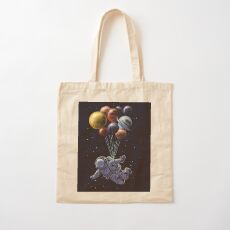 Space Travel Cotton Tote Bag