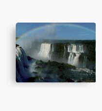 rainbow over Iguassu Falls Canvas Print