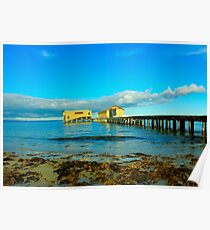 Pier buildings, Queenscliff pier Poster