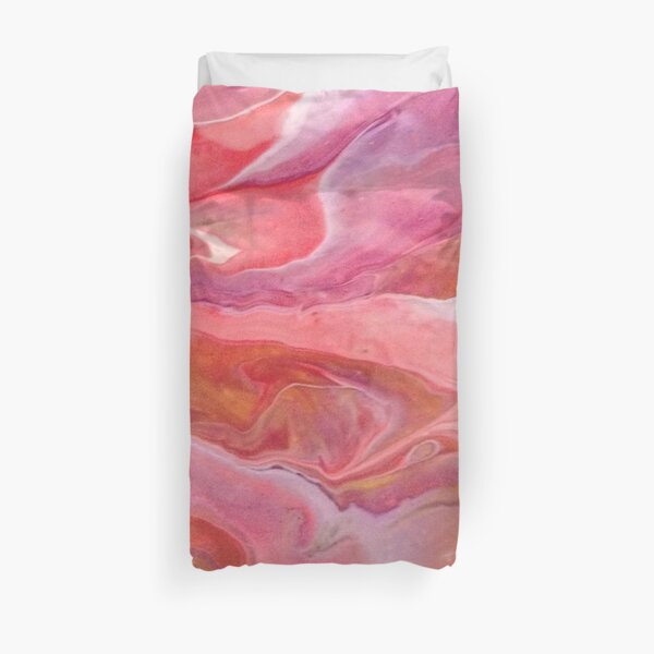 Pink Marble Duvet Cover