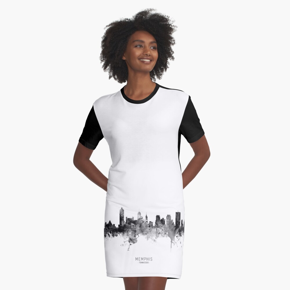 Memphis Tennessee Skyline Graphic T-Shirt Dress