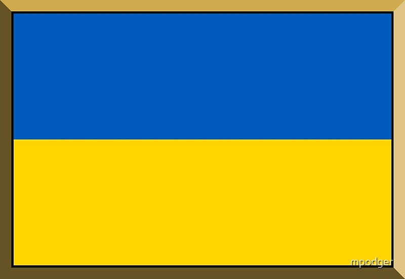 "Ukraine Flag Stickers, Gifts and Products" by mpodger Redbubble