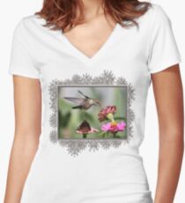 A Sip From a Zinnia Women's Fitted V-Neck T-Shirt