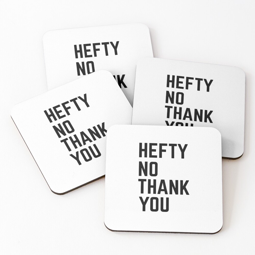 Hefty No Thank You Coasters (Set of 4)