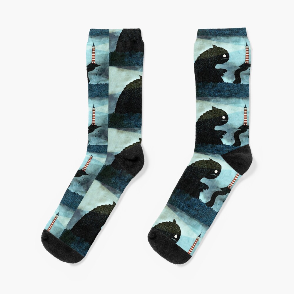 Sea monster & Lighthouse Socks