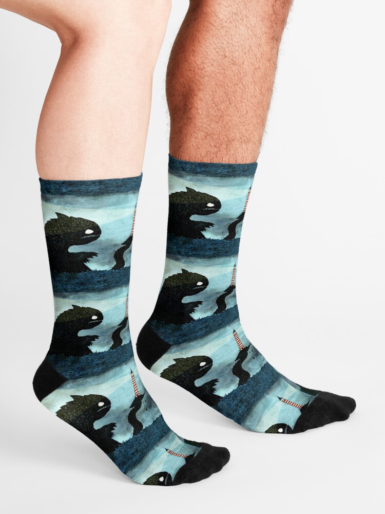 Alternate view of Sea monster & Lighthouse Socks