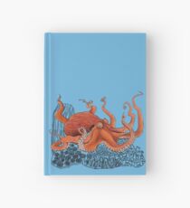 Red Giant Octopus Doodle Hardcover Journal