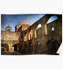 Morning Sun at the Mission Poster