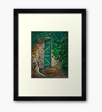 The Garden Gate In Cinque Terre Framed Print