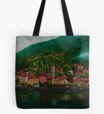 Village View On Lake Como Tote Bag