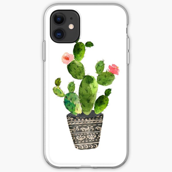 Watercolor cactus iPhone Soft Case
