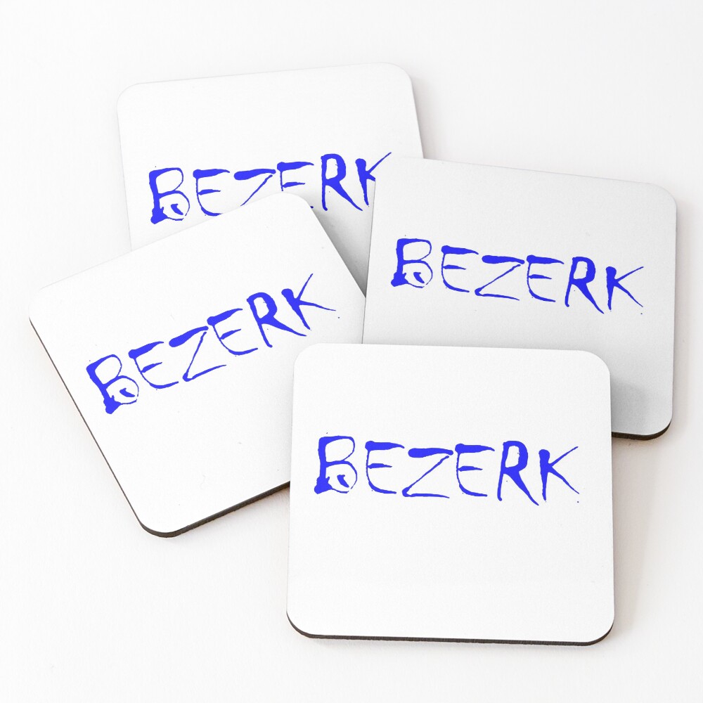 Bezerk Blue Coasters (Set of 4)