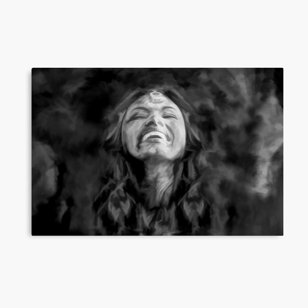 Dancer in Darkness (b&w digital painting) Canvas Print