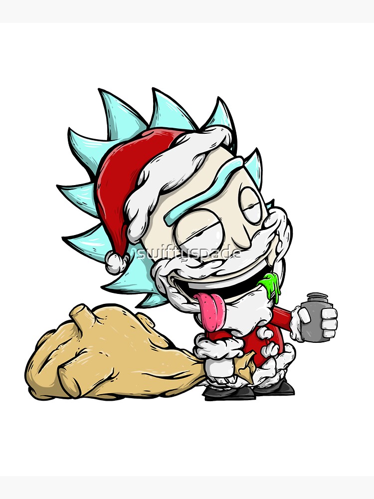 Santa Rick / Rick And Morty Christmas / Drunk Rick by swiftyspade