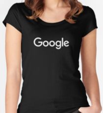 New White Google Logo (September 2015) - Clear, High-Quality, Large Women's Fitted Scoop T-Shirt