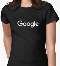 New White Google Logo (September 2015) - Clear, High-Quality, Large Women's Fitted T-Shirt