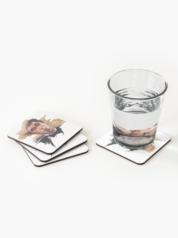 Scarface Painting Tony Coasters Set Of 4 By Domskalis Redbubble