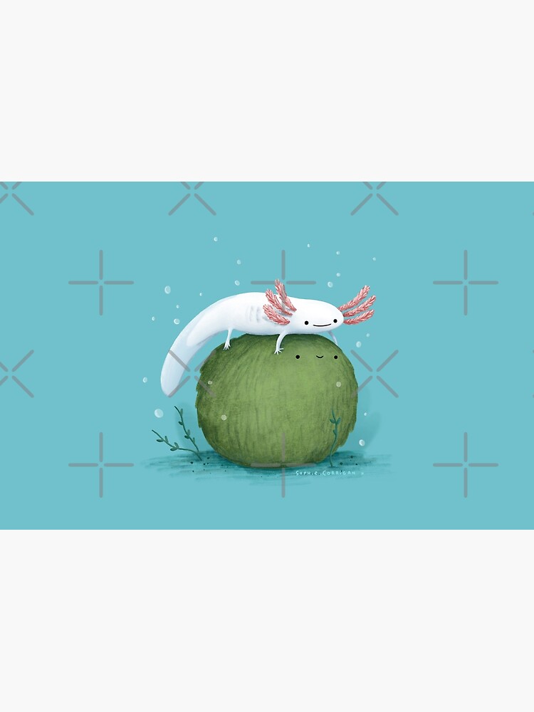 Axolotl on a Mossball by SophieCorrigan