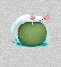 Axolotl auf einem Mossball Kinder Hoodie