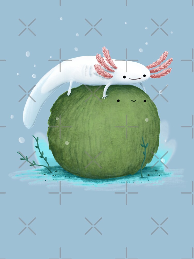 Axolotl on a Mossball by SophieCorrigan