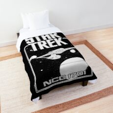 Enterprise NCC 1701 Black and White Comforter