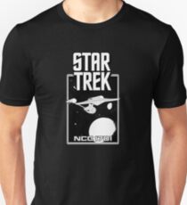 Enterprise NCC 1701 Black and White Slim Fit T-Shirt