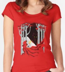 Camiseta entallada de cuello ancho En el bosque