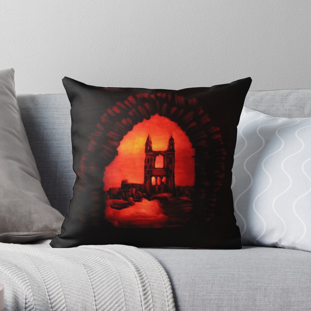St Andrews Cathedral Pumpkin Carving Throw Pillow
