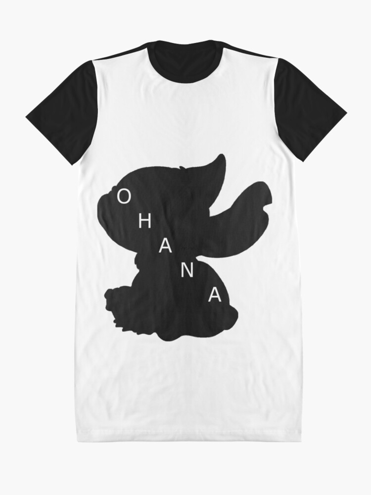 Vista alternativa de Vestido camiseta Stitch ama a Ohana