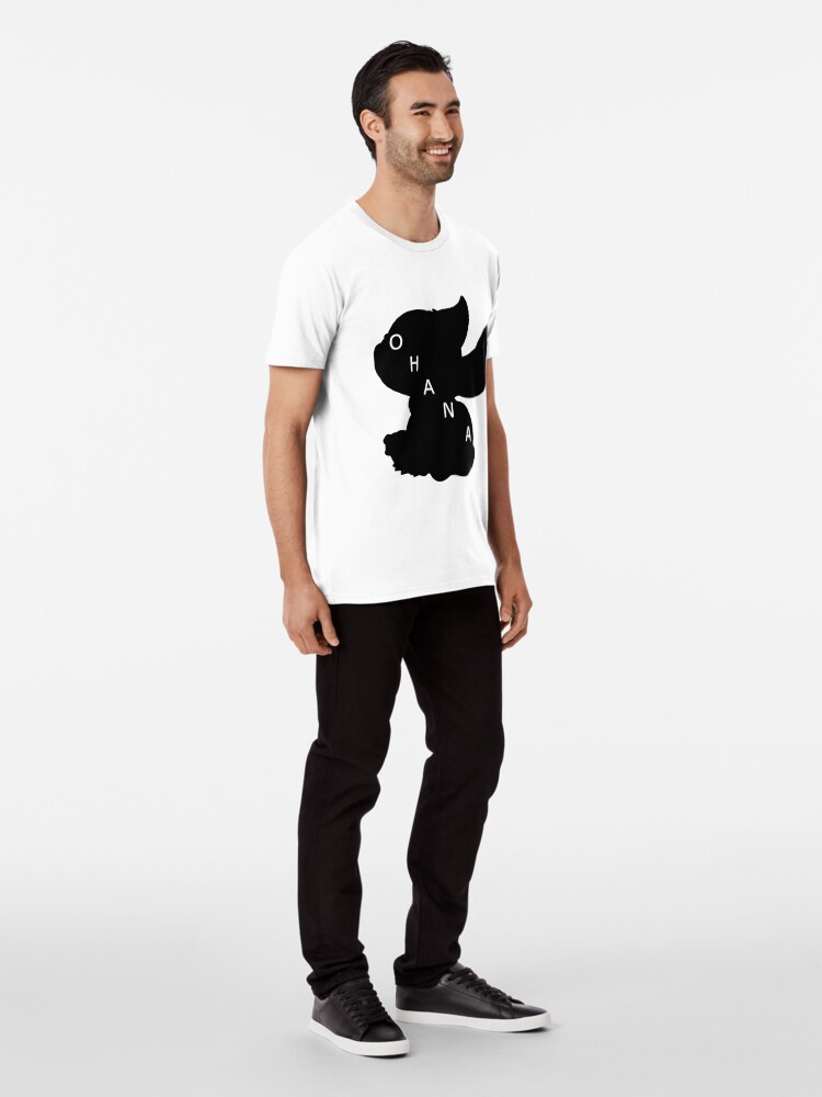 Vista alternativa de Camiseta premium Stitch ama a Ohana