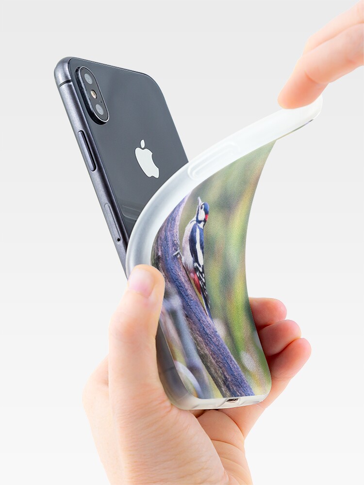 Alternate view of Great Spotted Woodpecker (Dendrocopos major) iPhone Case & Cover