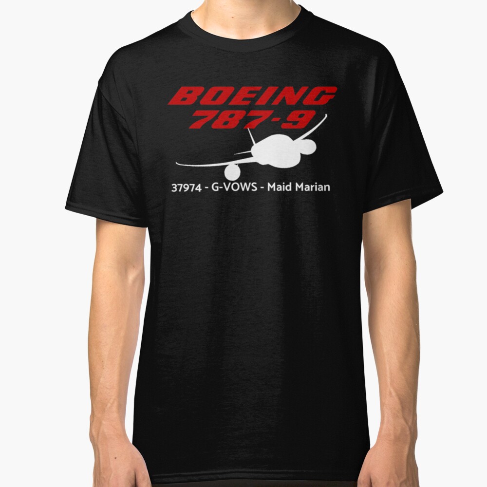 Boeing 787-9 37974 G-VOWS (White Print) Classic T-Shirt
