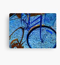 blue bike Canvas Print