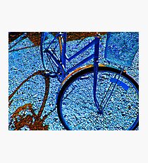 blue bike Photographic Print