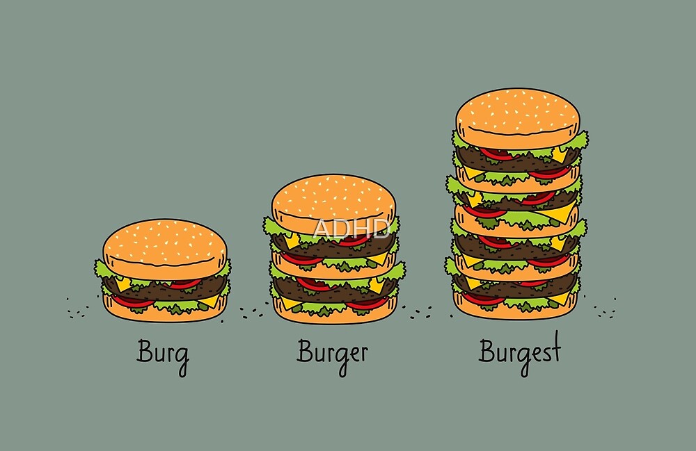Burger explained: Burg. Burger. Burgest by ADHD