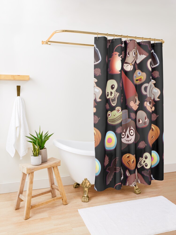 Alternate view of Over the Garden Wall Pattern Shower Curtain