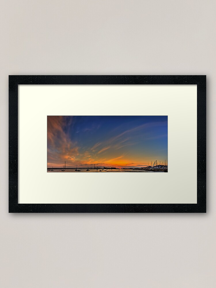 Alternate view of Sunset River Thames Grays Framed Art Print