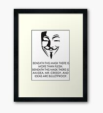 V For Vendetta Framed Print