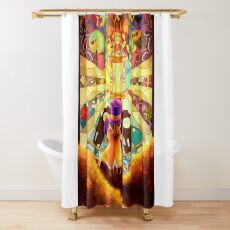 Stained Glass AHiT Shower Curtain