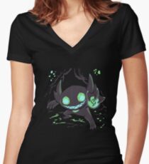 Sableye In A Cave Women's Fitted V-Neck T-Shirt
