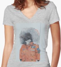 Antarctic Penguin Women's Fitted V-Neck T-Shirt