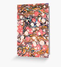 Psychedelic Retro Marbled Paper Pepe Psyche Greeting Card
