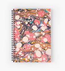 Psychedelic Retro Marbled Paper Pepe Psyche Spiral Notebook