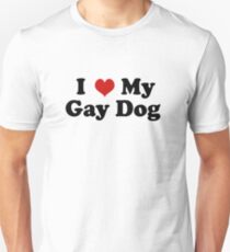I Love My Gay Dog Slim Fit T-Shirt