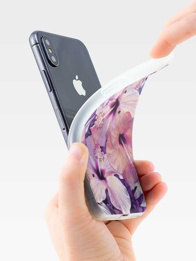 Alternate view of Violet Vintage Tropical iPhone Case & Cover