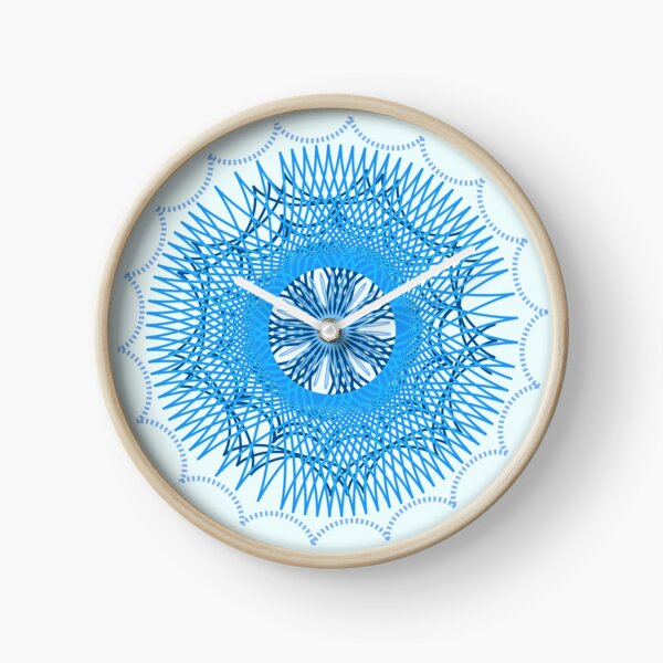 Blue Spirograph Clock