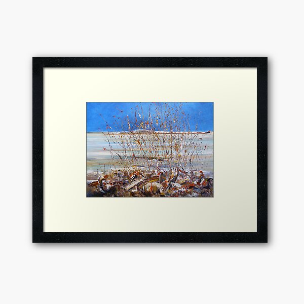Rottnest Light -Across the waters to the mainland Framed Art Print