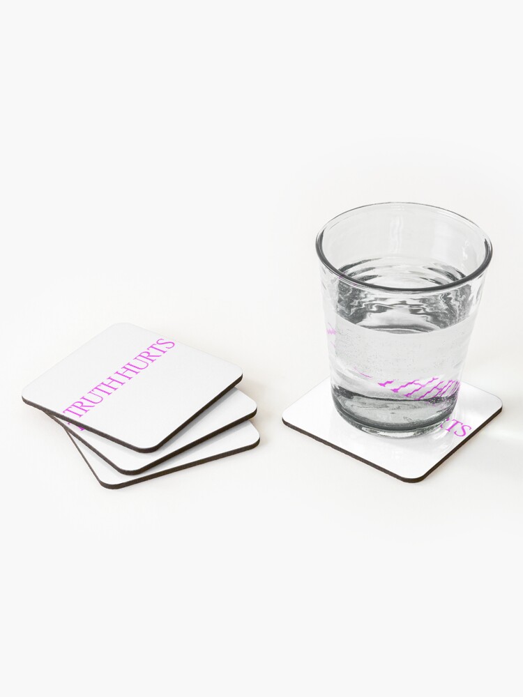 Alternate view of Truth Hurts Pink Coasters (Set of 4)